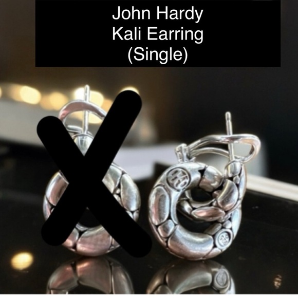 JOHN HARDY Kali Door Knocker Pierced Earring / STERLING SILVER (Single Earring) - Picture 5 of 10